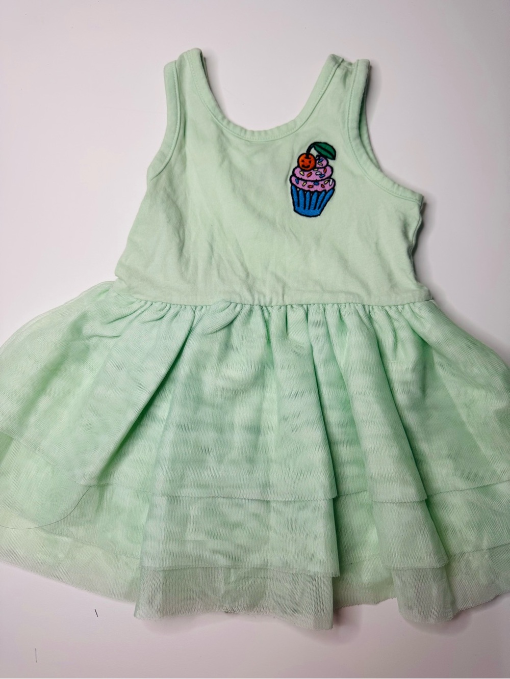 Girls Mint Green Cupcake Tulle Dress